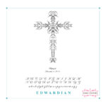 Baptism Personalized Cross for Girls Edwardian
