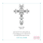 Baptism Personalized Cross for Girls Stylish