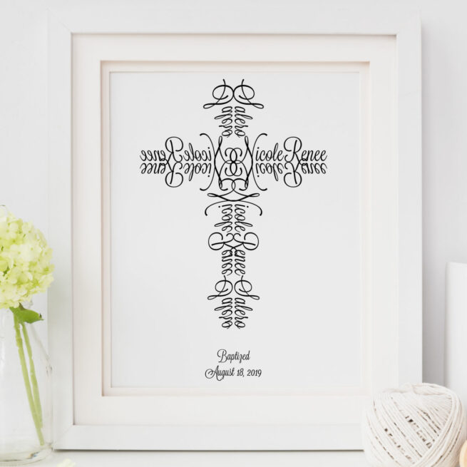 Personalized Baptism Cross by Name Crosses